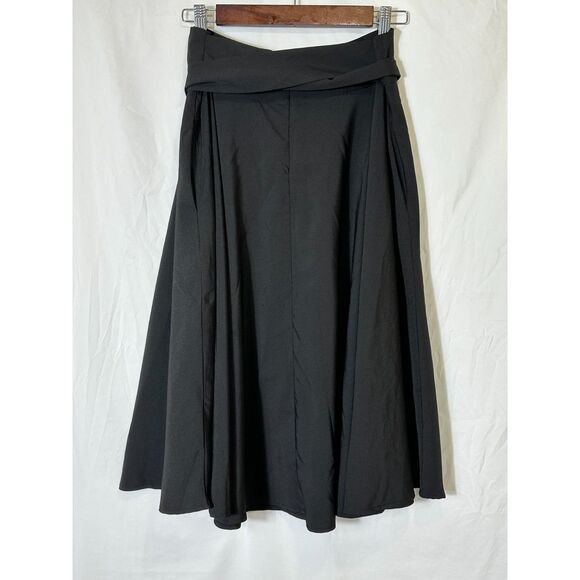 Belle Poque Women's High Waisted A-Line Swing Skirt Tie Waist Pockets Size L - Picture 4 of 4